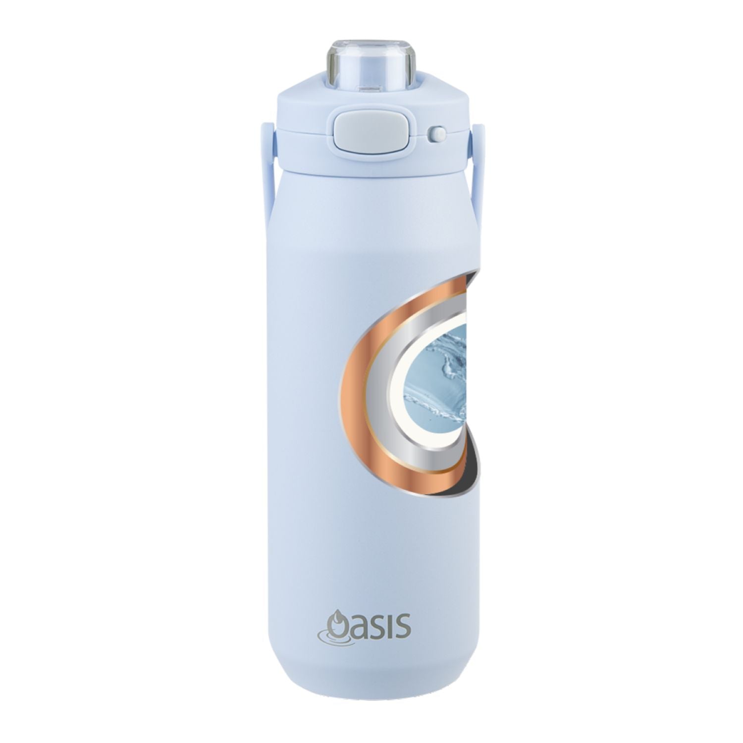 Oasis Ceramic Stainless Steel Triple Wall Capri Quick Release Drink Bottle 750ML