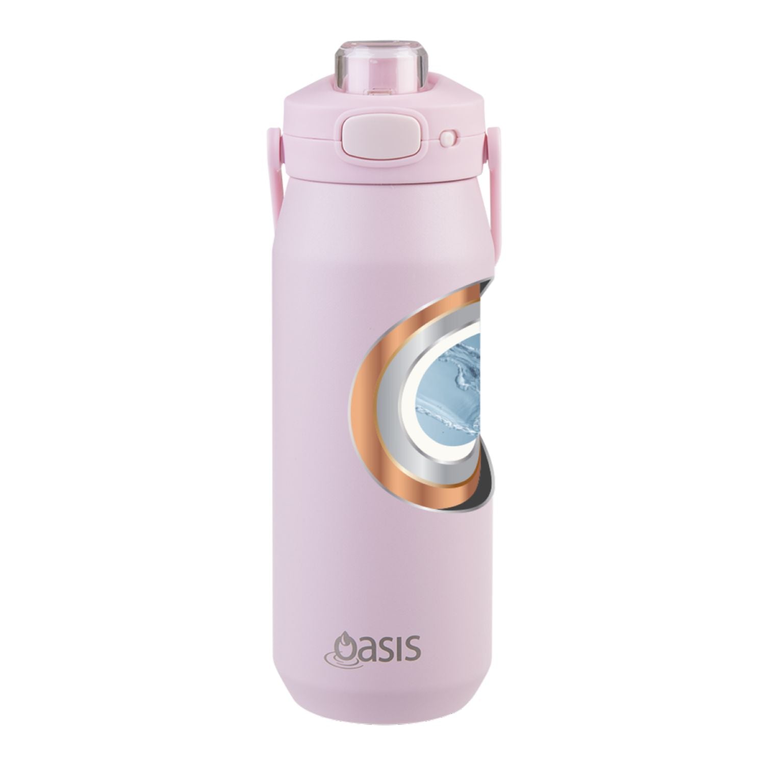 Oasis Ceramic Stainless Steel Triple Wall Capri Quick Release Drink Bottle 750ML