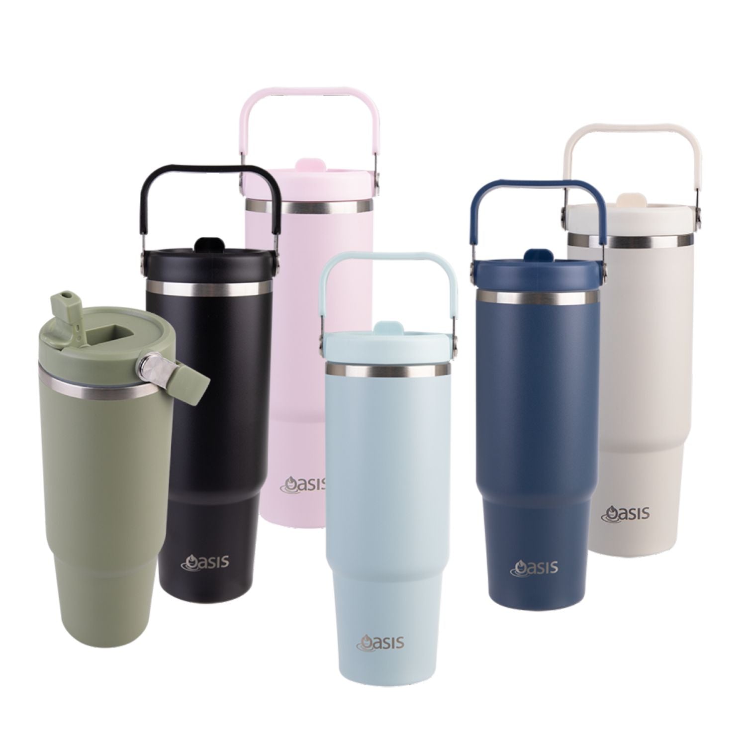 Oasis Stainless Steel Insulated Voyager Carry Tumbler With Sipper Straw 900ML