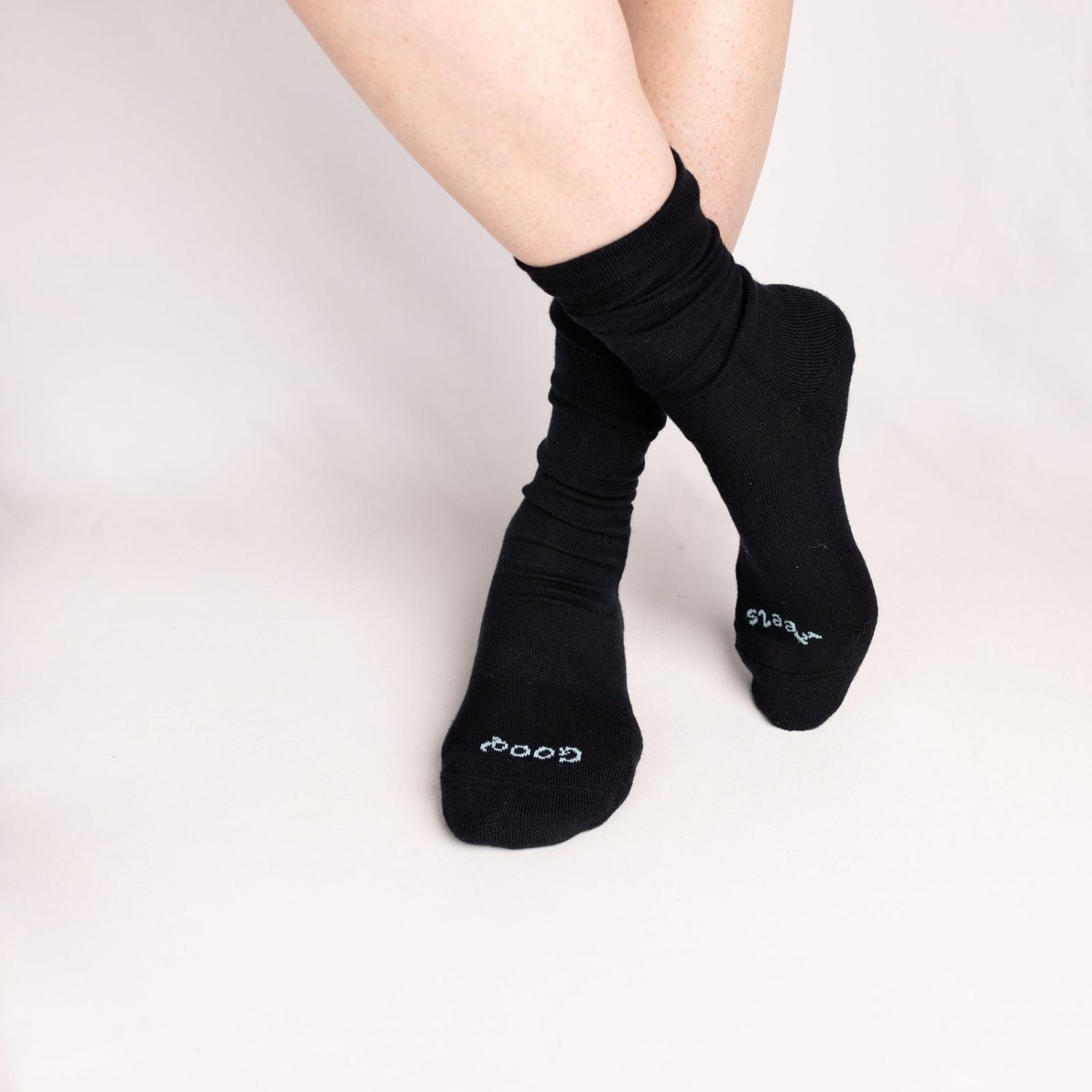 Paire Merino Wool-Blend Loose Top Calf Sock (Black)