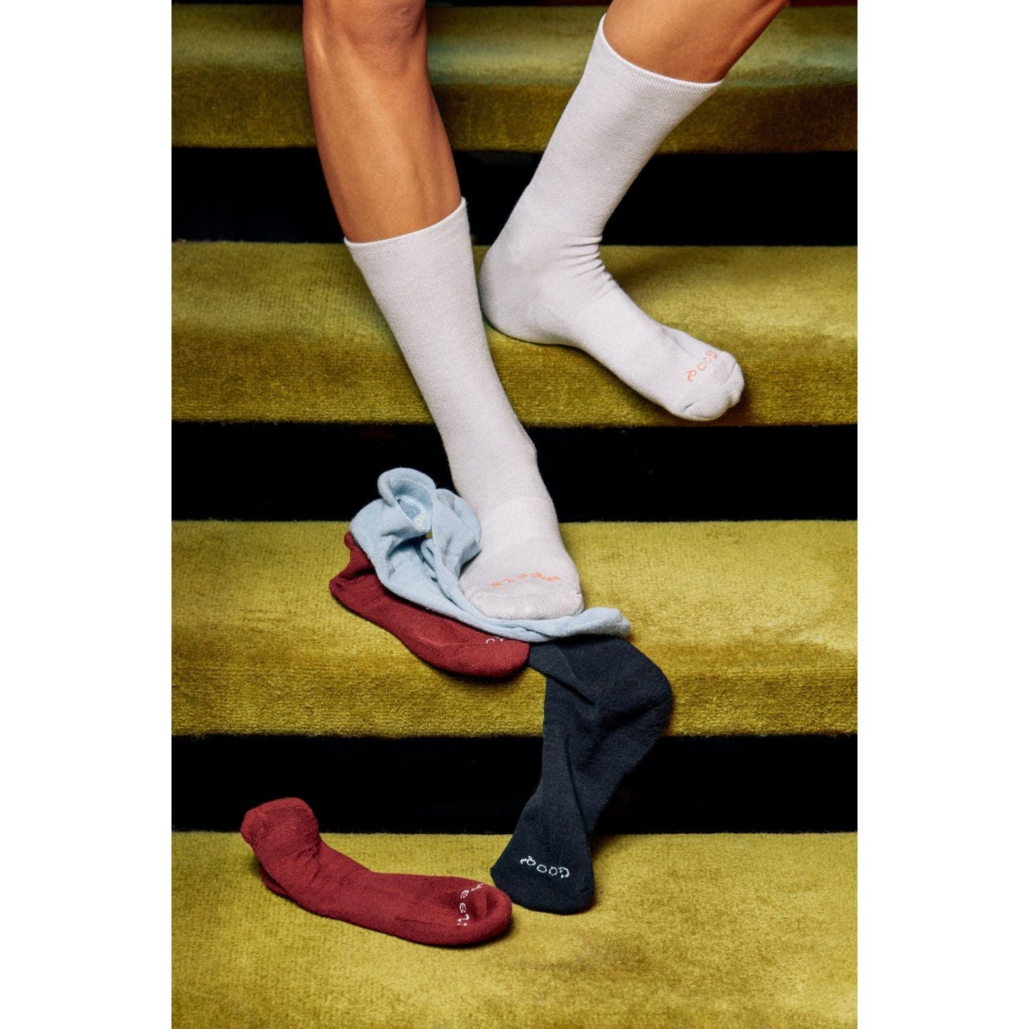 Paire Merino Wool-Blend Calf Sock (Pinot)