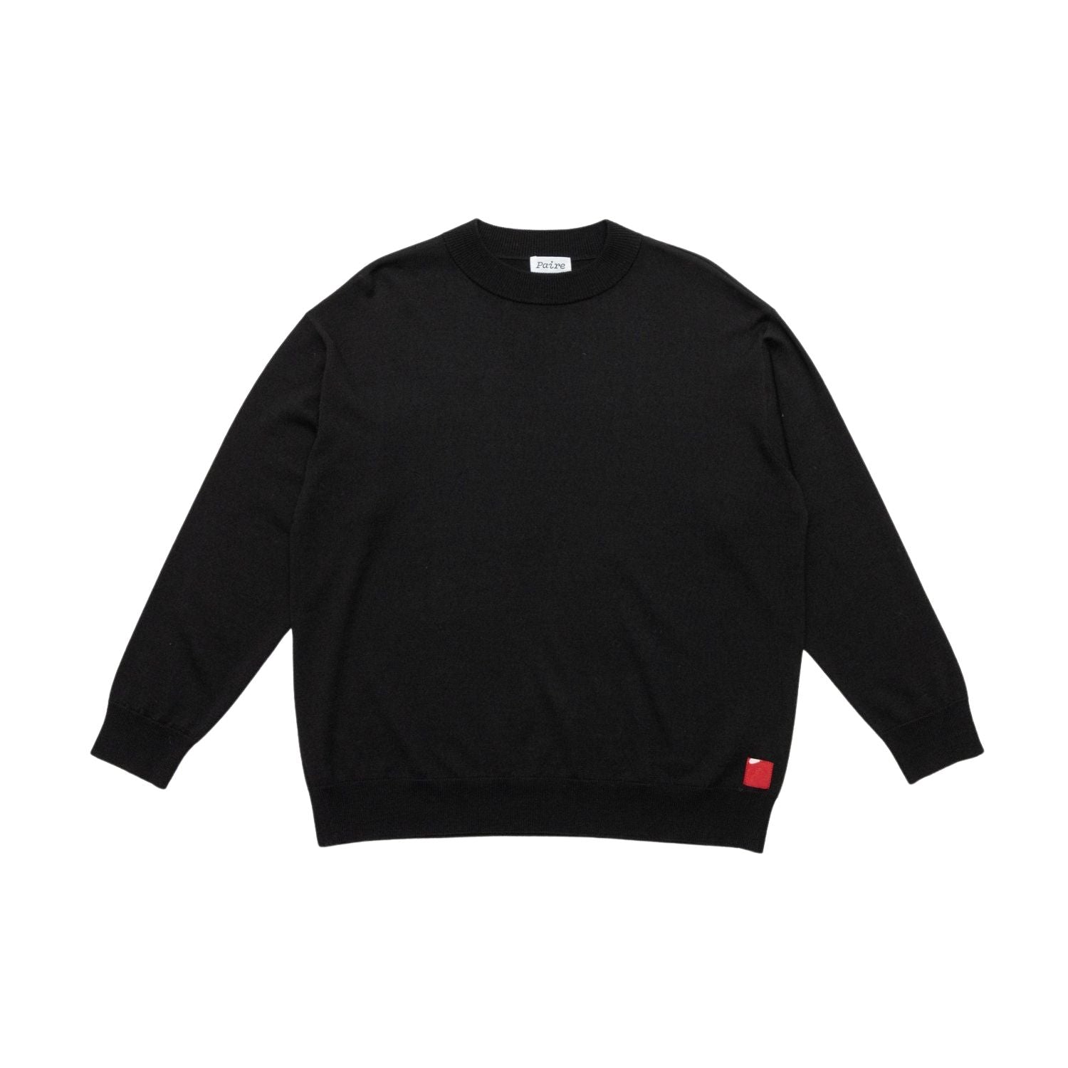 Paire Silknit Unisex Relaxed Crewneck Sweater (Black)