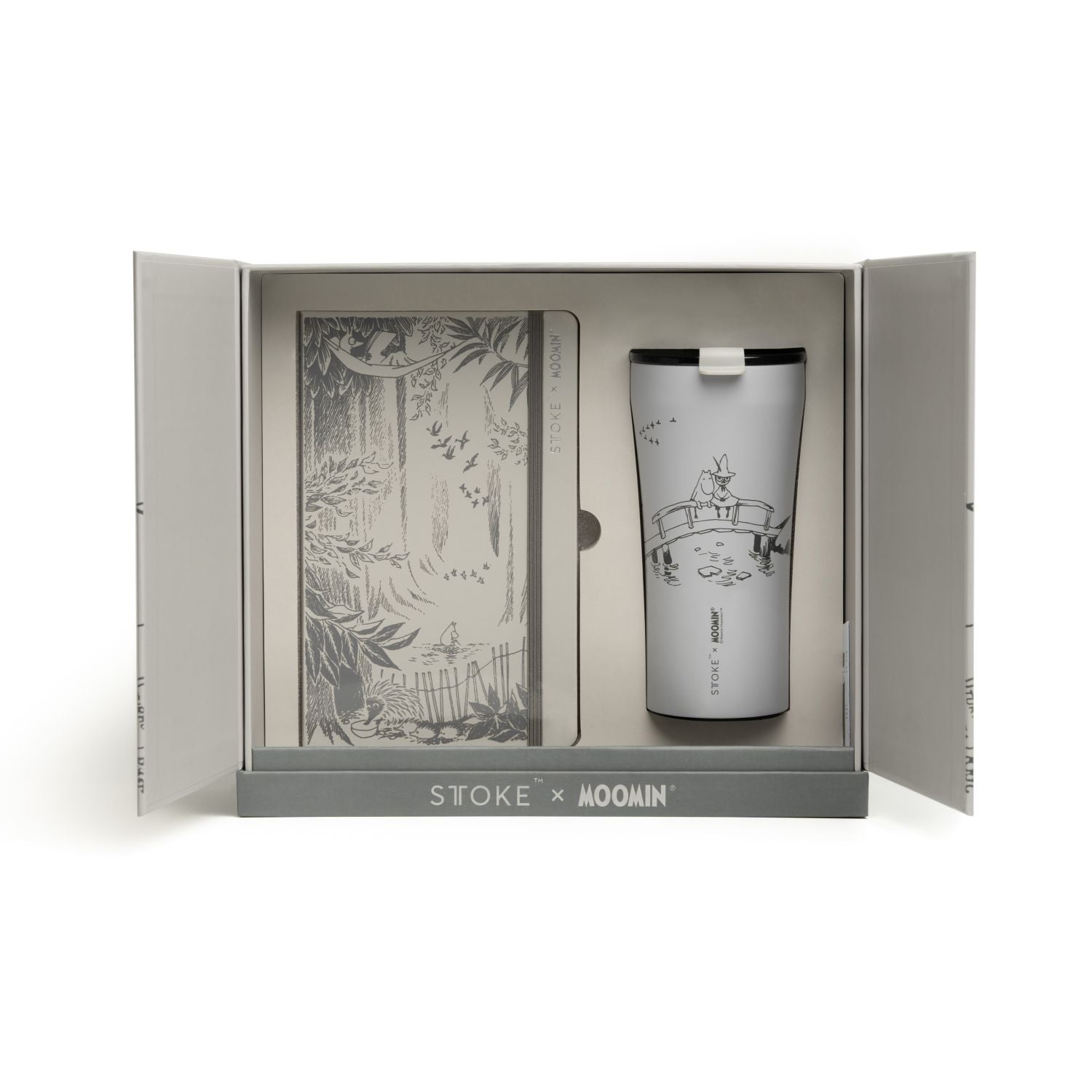 Sttoke Moomin Moleskine Notebook And 16Oz Cup Bundle Set - A Moment To Pause