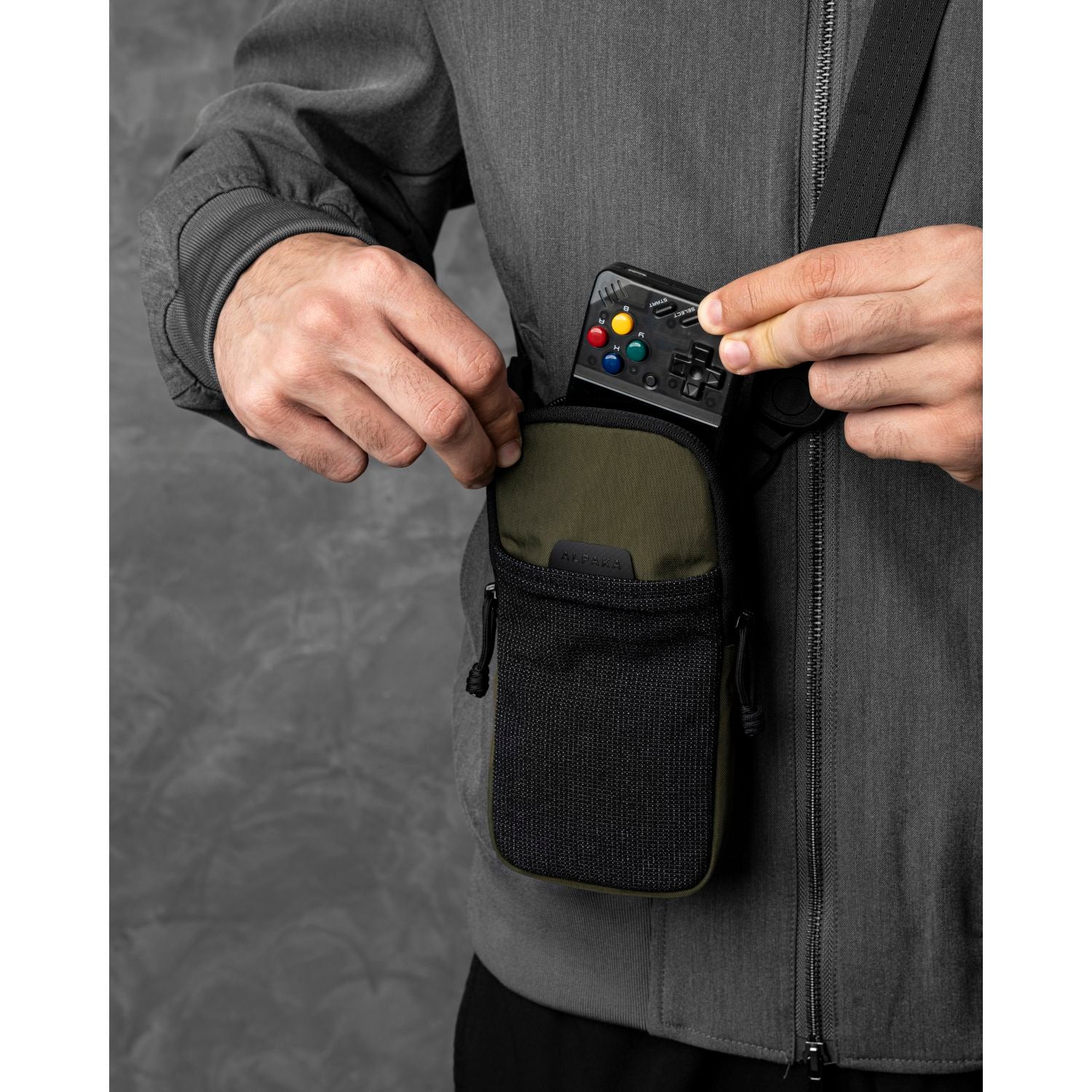 ALPAKA Modular Shoulder Pocket Slim Nylon Washed