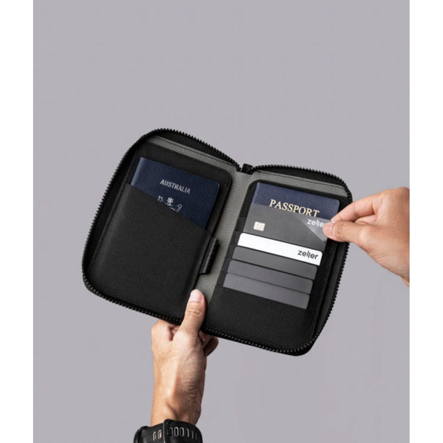 ALPAKA Zip Passport Wallet