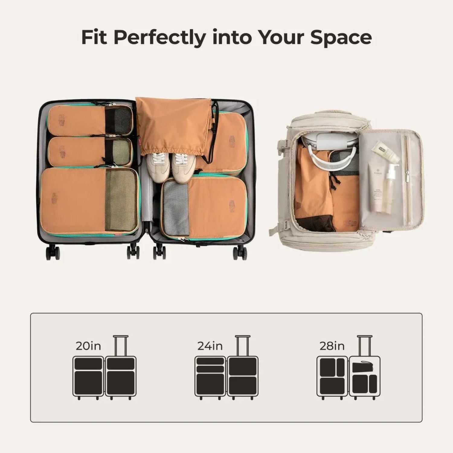 Bagsmart Blast 6-In-1 Compression Packing Cubes