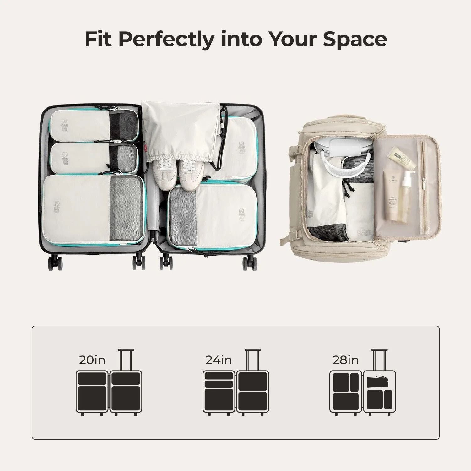 Bagsmart Blast 6-In-1 Compression Packing Cubes