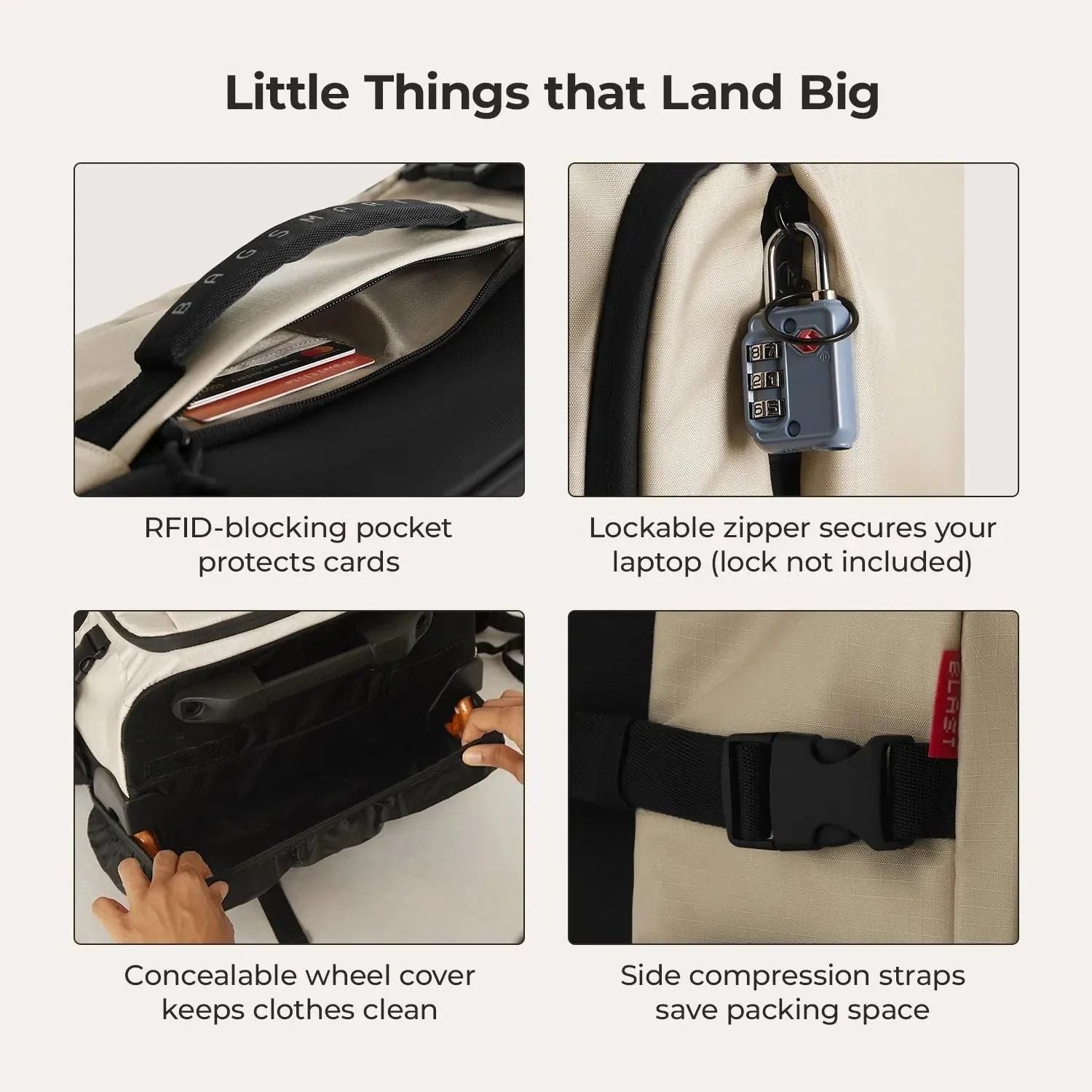 Bagsmart Blast Roller Backpack 43L