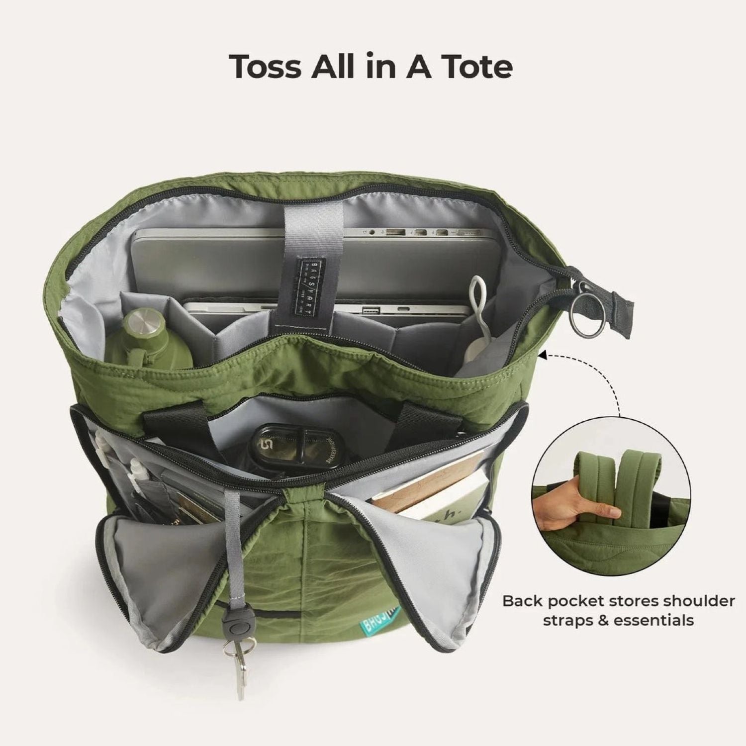 Bagsmart Paz Laptop Totepack 20L (SA)
