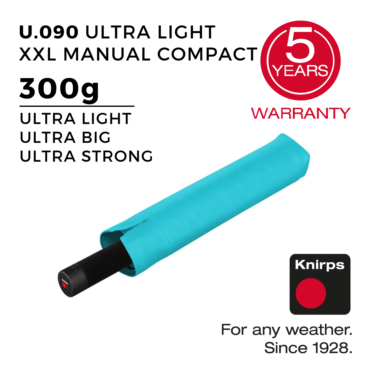 Knirps U.090 Ultralight XXL Manual Compact Umbrella