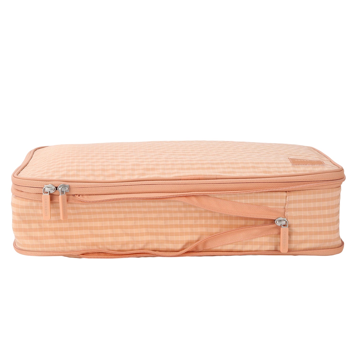 Crossing Waterproof Rayon Checked Compression Packing Cube Set (2-Piece Set)