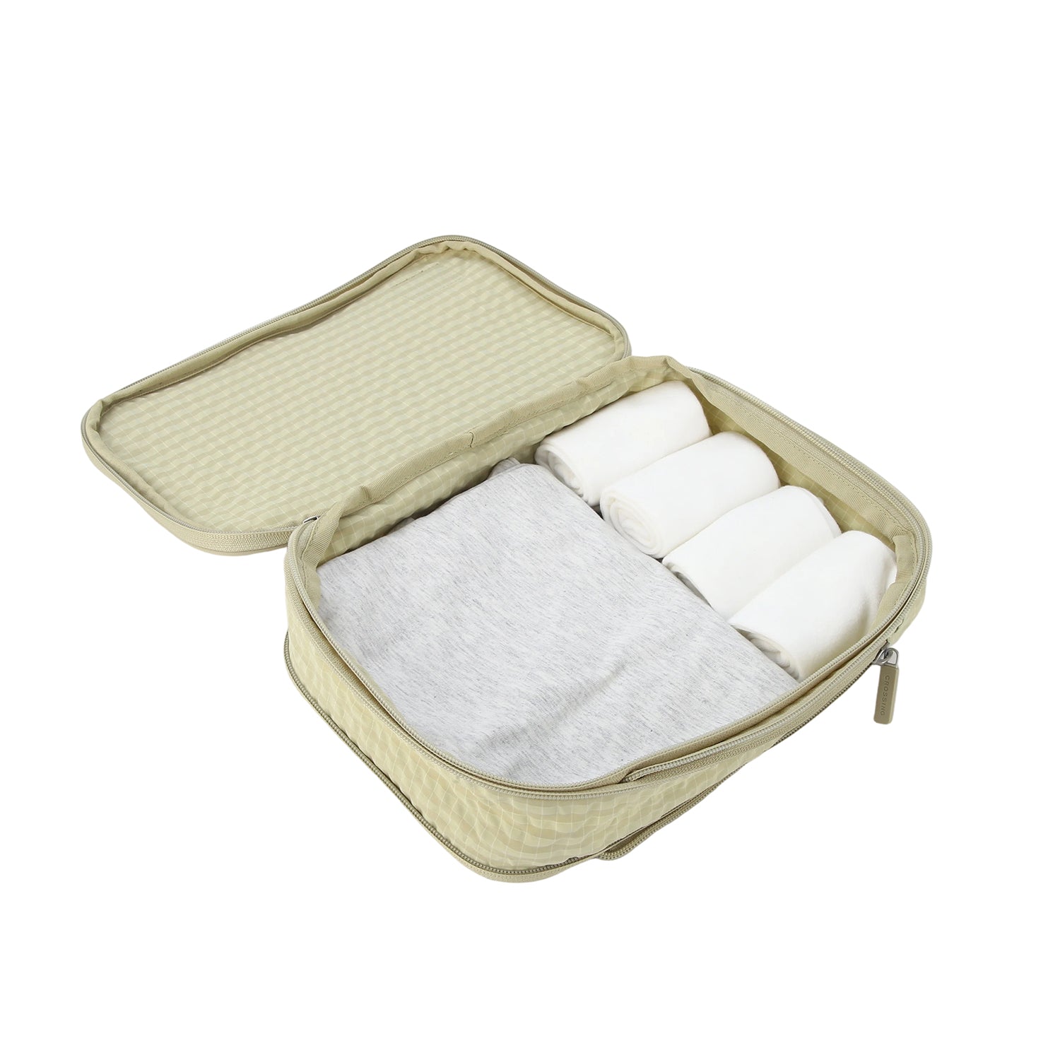 Crossing Waterproof Rayon Checked Compression Packing Cube Set (2-Piece Set)