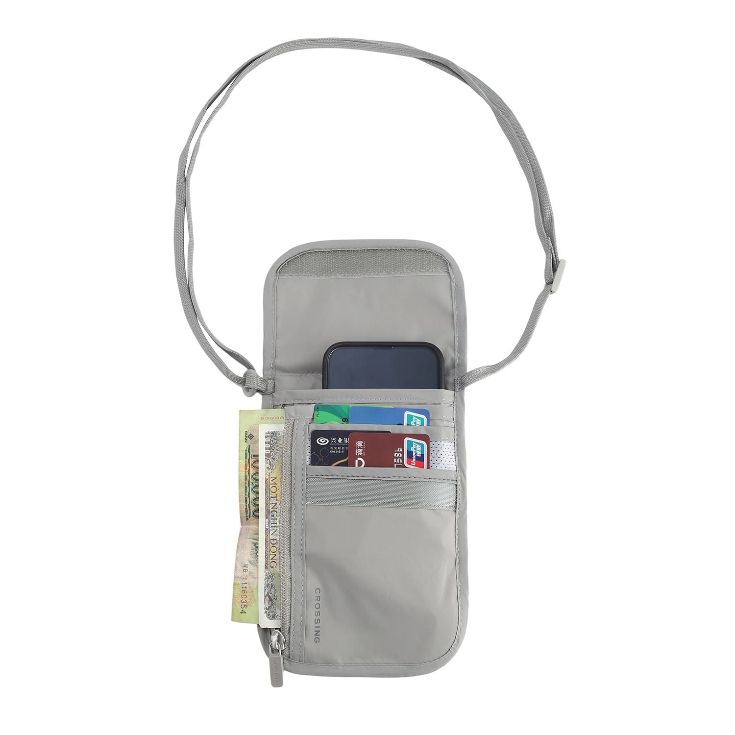 Crossing Waterproof Ripstop Nylon RFID Blocking Travel Neck Pouch