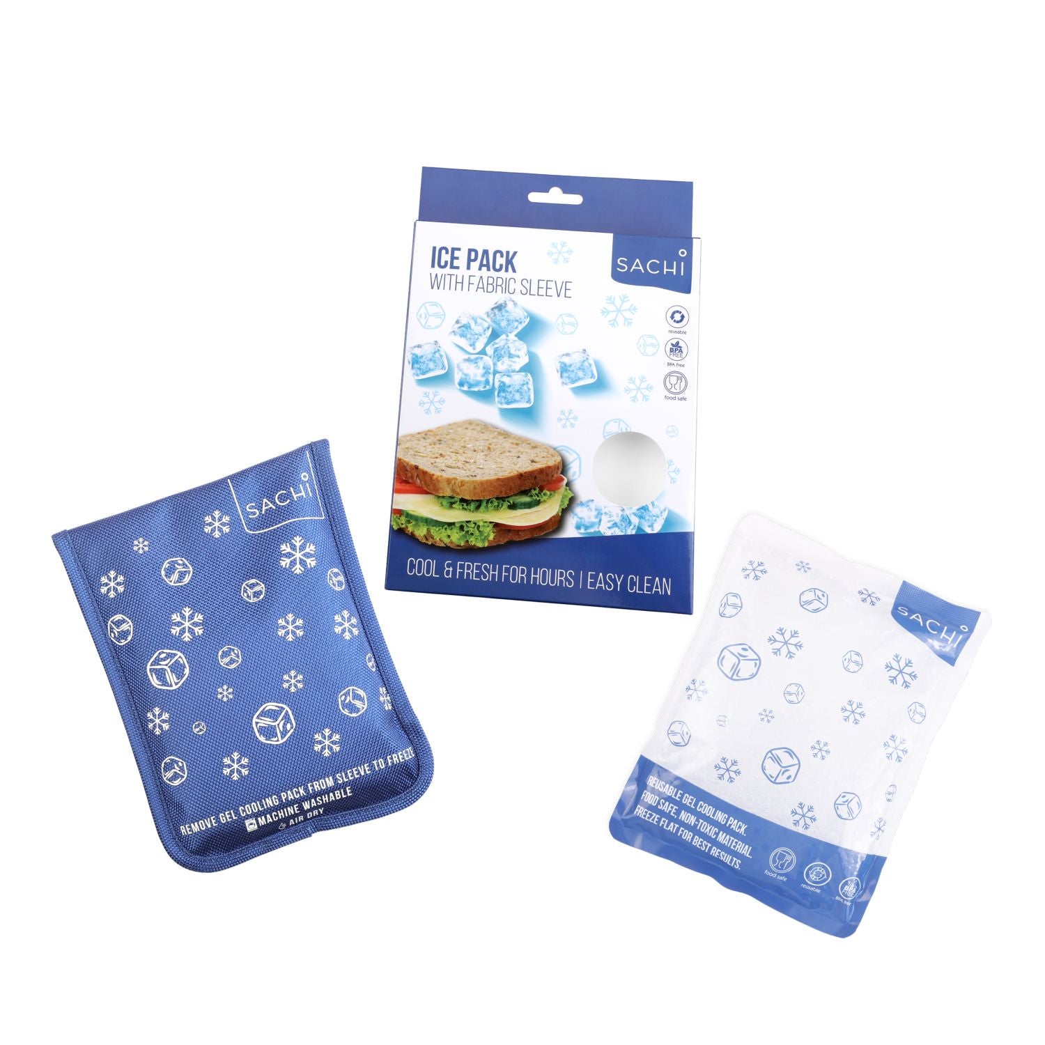 SACHI Gel Ice Pack with Fabric Sleeve