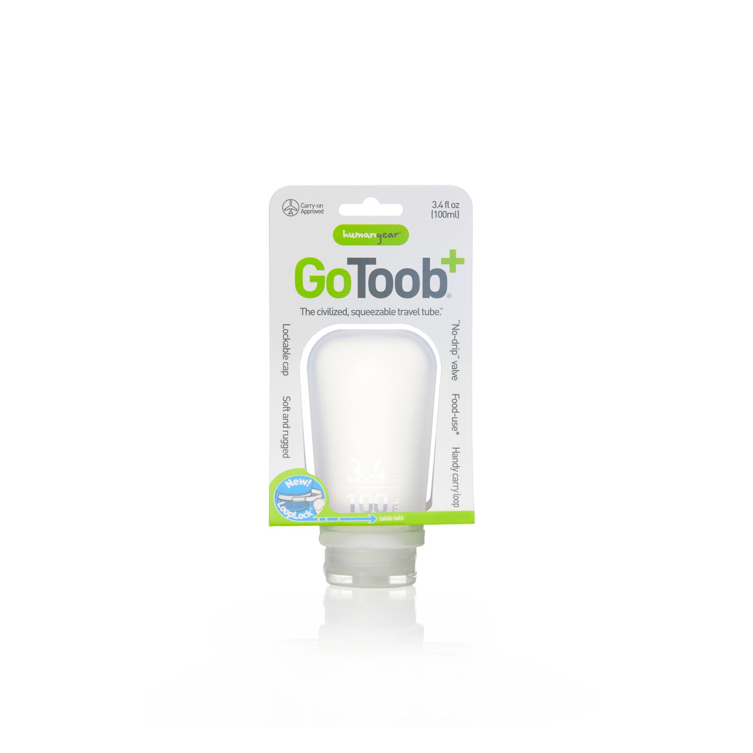 Humangear Large Gotoob Travel Bottle  3.4Oz/100Ml