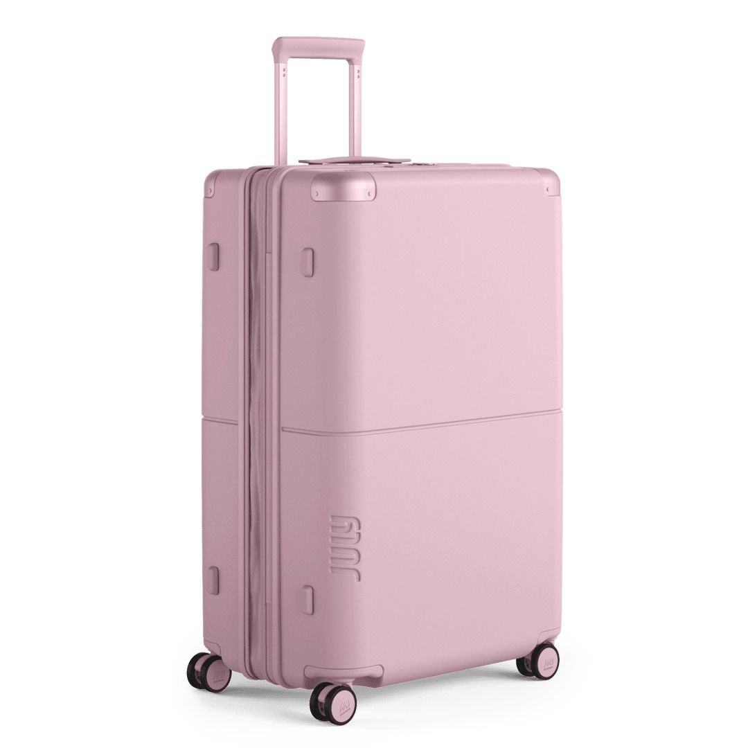 July Checked Plus Expandable Polycarbonate With Casesafe Tracking 28" Luggage