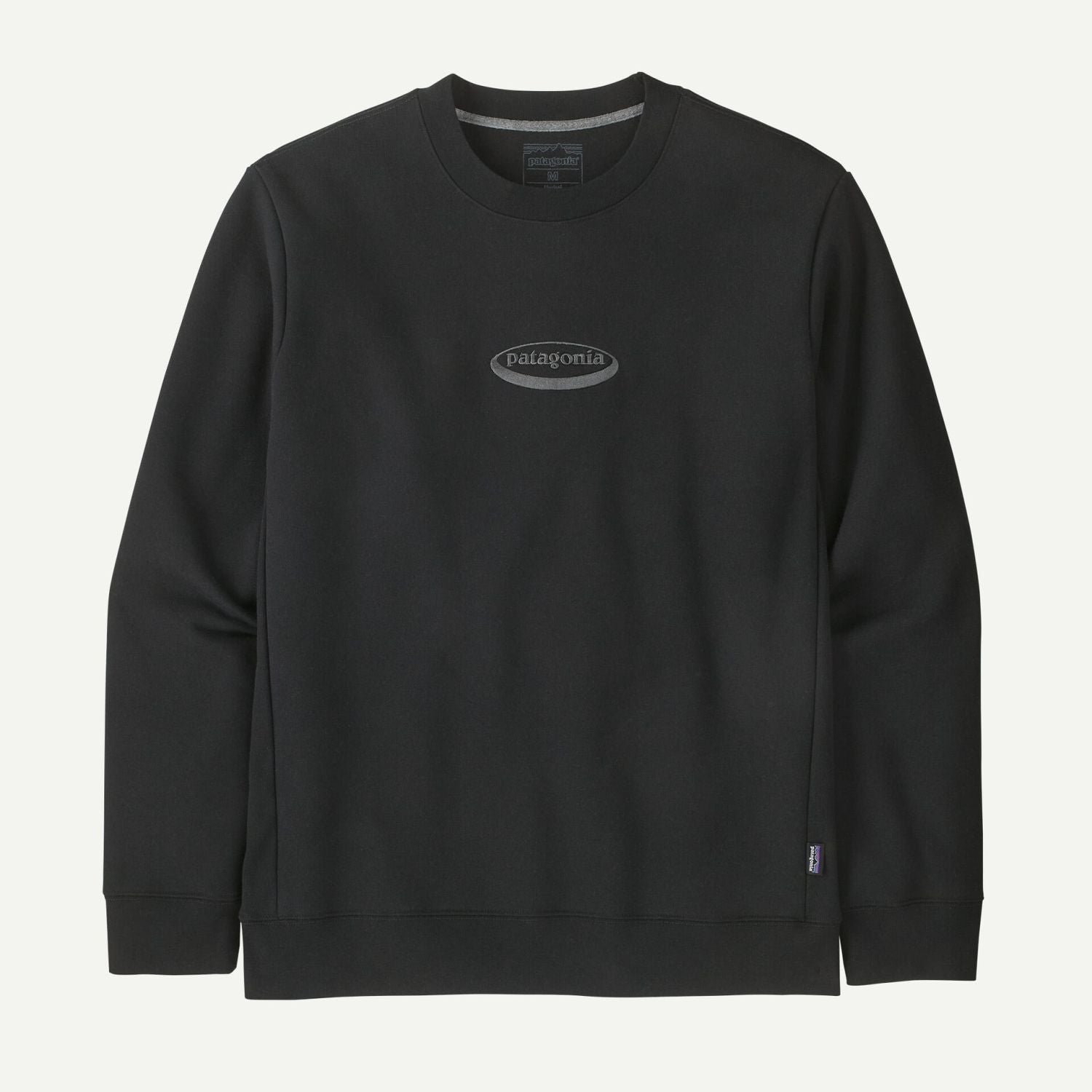Patagonia Men's '95 Oval Logo Uprisal Crew Sweatshirt (Black)