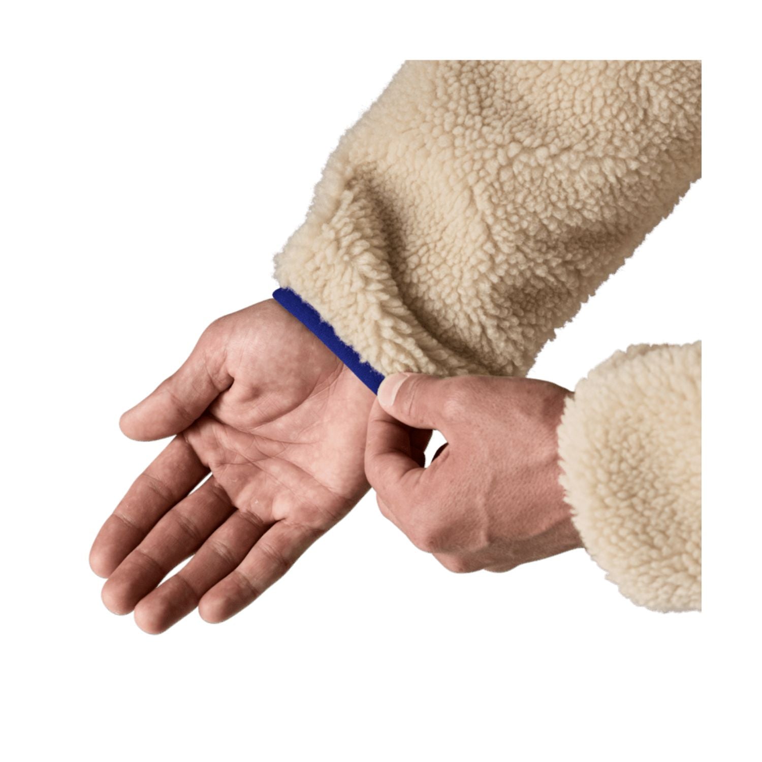Patagonia Men's Classic Retro-X® Fleece Jacket (Dark Natural W/Cobalt Blue)