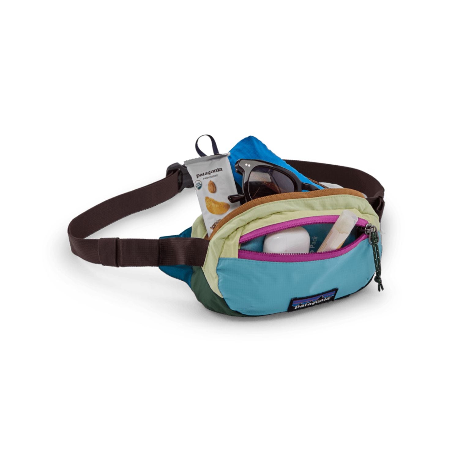 Patagonia Terravia Mini Hip Pack 1L (Patchwork: Snowmelt Blue)