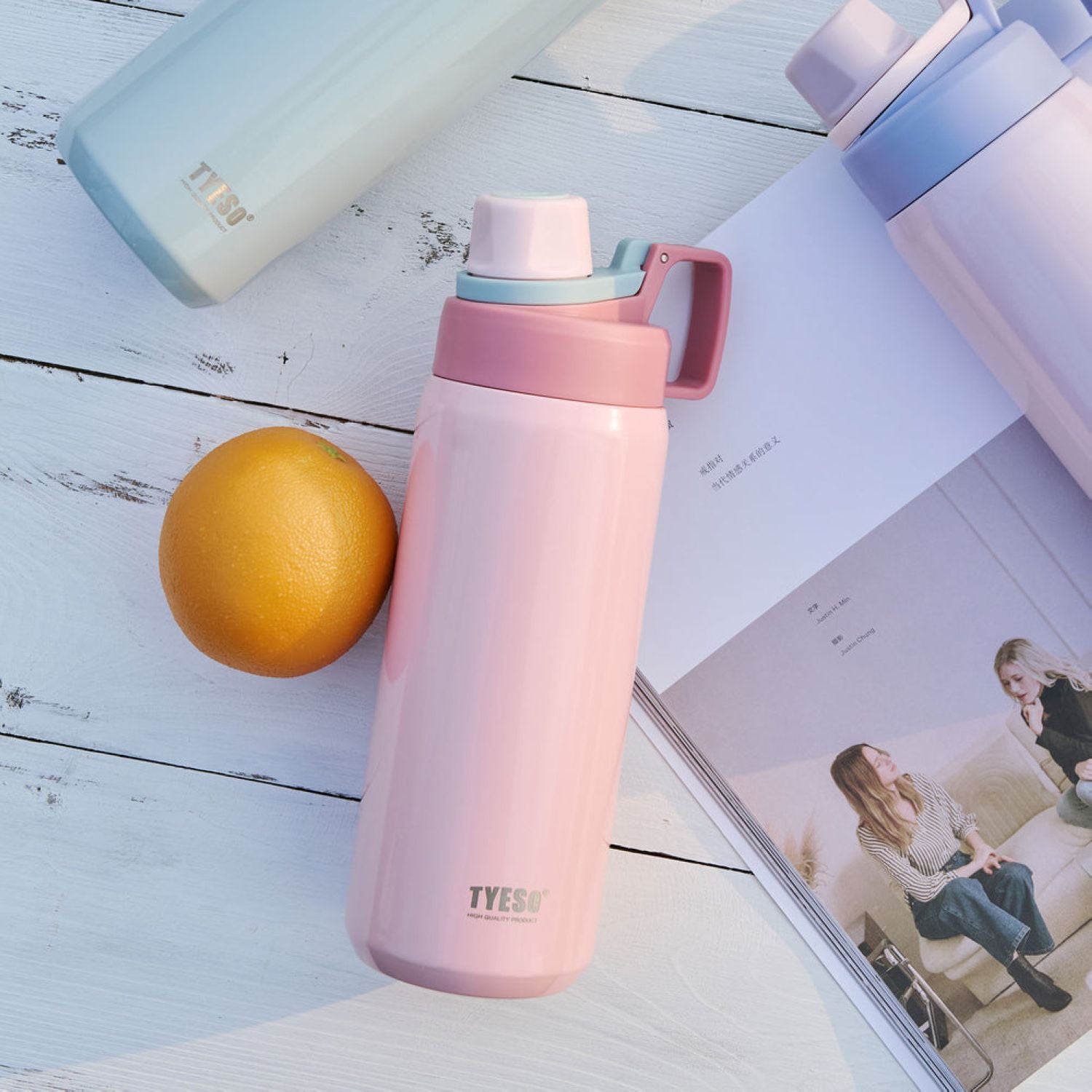 Tyeso Fizz S/S Vacuum Insulated Bottle With Handle 750ML