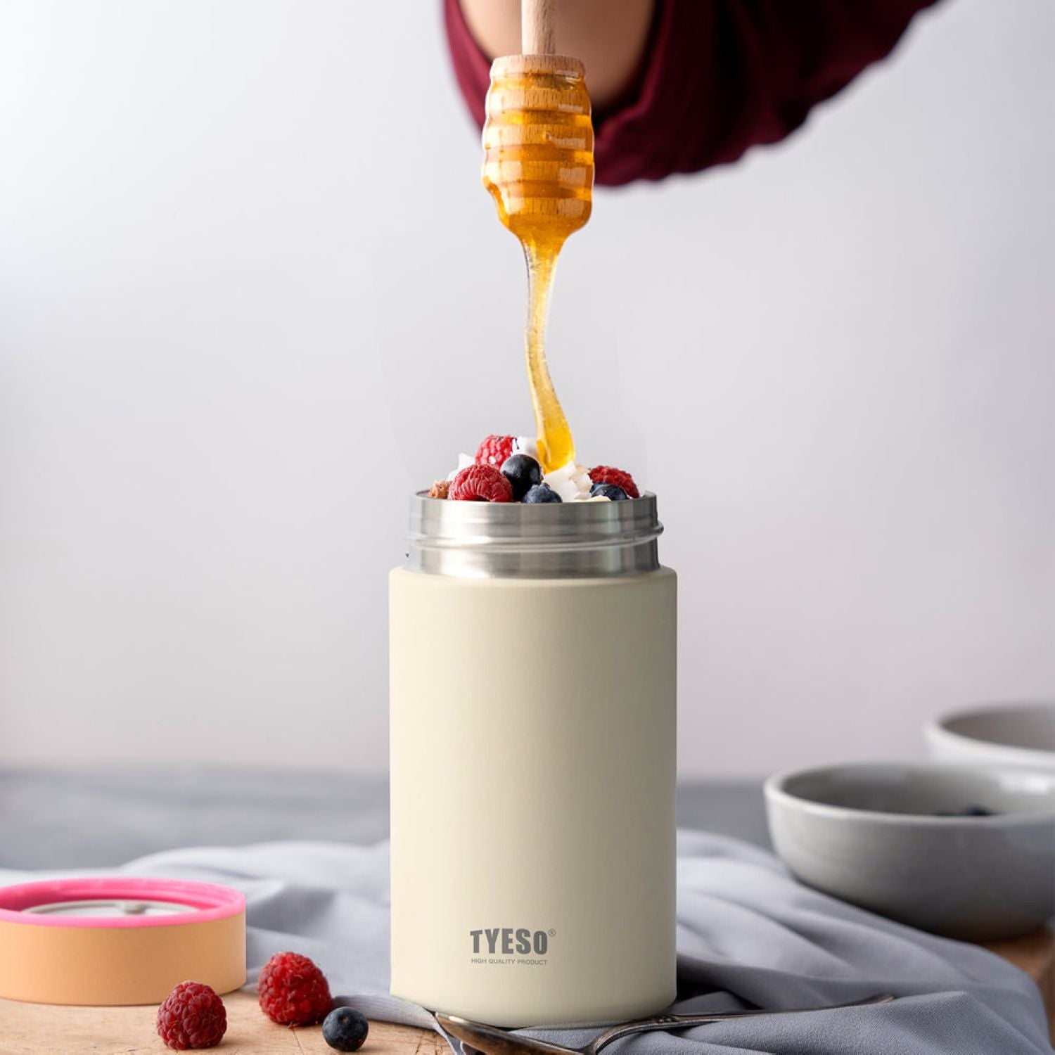 Tyeso Petal Inner S/S 316 Vacuum Insulated Food Jar 300ML - Orange