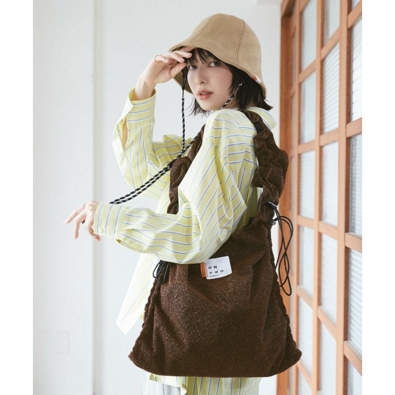 WPC Ondoo Shirring Drawstring Tote Bag (SA)